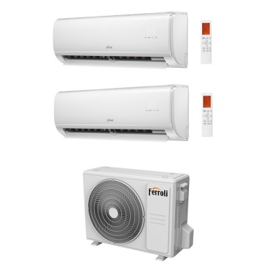 Climatizzatore Condizionatore Dual Split Inverter Ferroli Giada M 9000+12000 btu con 18-2 Wi-Fi Integrato Alexa e Google HOME 9+12 - NOVITA Climatizzatore Condizionatore Dual Split Inverter Ferroli Giada M 9000+12000 btu con 18-2 Wi-Fi Integrato Alexa e Google HOME 9+12 - NOVITA