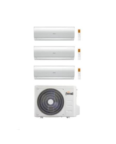 Climatizzatore Condizionatore Trial Split Inverter Ferroli Giada M 9000+9000+9000 btu con 21-3 Wi-Fi Integrato Alexa e Google HOME 9+9+9 - NOVITA Climatizzatore Condizionatore Trial Split Inverter Ferroli Giada M 9000+9000+9000 btu con 21-3 Wi-Fi Integrato Alexa e Google HOME 9+9+9 - NOVITA