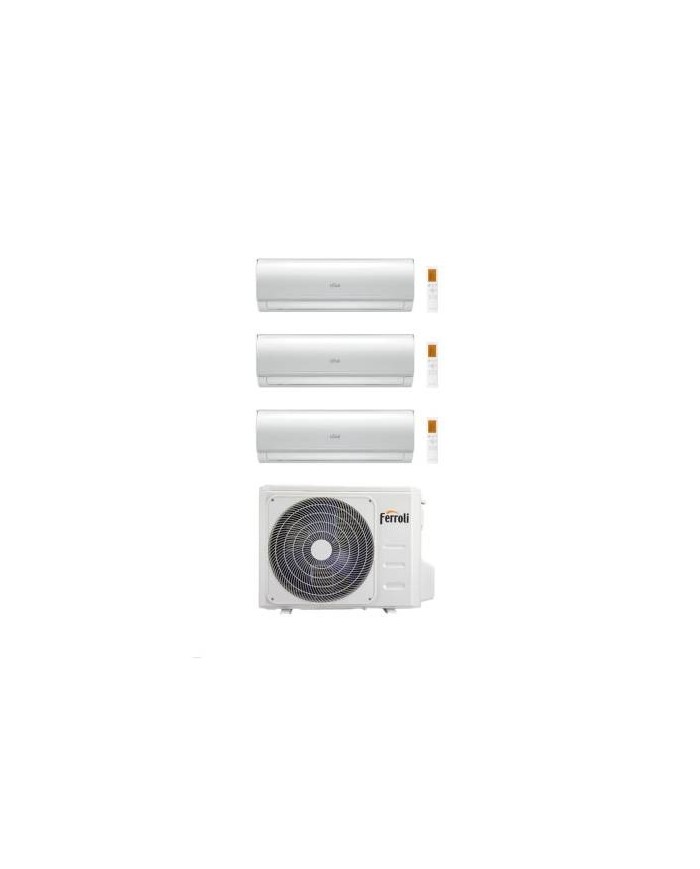 Climatizzatore Condizionatore Trial Split Inverter Ferroli Giada M 9000+9000+9000 btu con 21-3 Wi-Fi Integrato Alexa e Google HOME 9+9+9 - NOVITA Climatizzatore Condizionatore Trial Split Inverter Ferroli Giada M 9000+9000+9000 btu con 21-3 Wi-Fi Integrato Alexa e Google HOME 9+9+9 - NOVITA