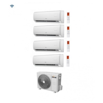 Climatizzatore Condizionatore Quadri Split Inverter Ferroli Giada M 9000+9000+9000+9000 btu con 28-4 Wi-Fi Integrato Alexa e Google HOME 9+9+9+9 - NOVITA Climatizzatore Condizionatore Quadri Split Inverter Ferroli Giada M 9000+9000+9000+9000 btu con 28-4 Wi-Fi Integrato Alexa e Google HOME 9+9+9+9 - NOVITA