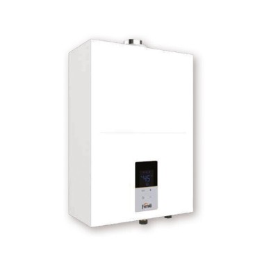 Scaldabagno a Gas Ferroli KONA 17 litri camera stagna completo di kit fumi low NOx Gpl Scaldabagno a Gas Ferroli KONA 17 litri camera stagna completo di kit fumi low NOx Gpl