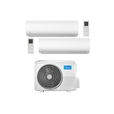 Climatizzatore Condizionatore Midea Dual Split Inverter Elegance 9000+9000 con M2OH-14HFN8-Q R-32 Wi-Fi Optional 9+9 Climatizzatore Condizionatore Midea Dual Split Inverter Elegance 9000+9000 con M2OH-14HFN8-Q R-32 Wi-Fi Optional 9+9