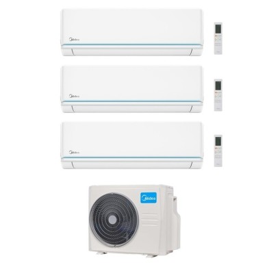 Condizionatore Midea Trial Split Inverter serie EVOLUTION 9+12+12 con M3OA-27HFN8-Q R-32 Wi-Fi Integrato 9000+12000+12000 Condizionatore Midea Trial Split Inverter serie EVOLUTION 9+12+12 con M3OA-27HFN8-Q R-32 Wi-Fi Integrato 9000+12000+12000