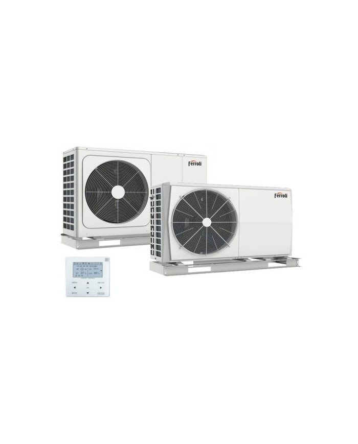 Pompa Di Calore Reversibile Ferroli OMNIA M 3.2 da 16 kW 2CP000JF Trifase per installazione esterna con compressore DC Inverter R-32 Wi-Fi con comando incluso Pompa Di Calore Reversibile Ferroli OMNIA M 3.2 da 16 kW 2CP000JF Trifase per installazione esterna con compressore DC Inverter R-32 Wi-Fi con comando incluso