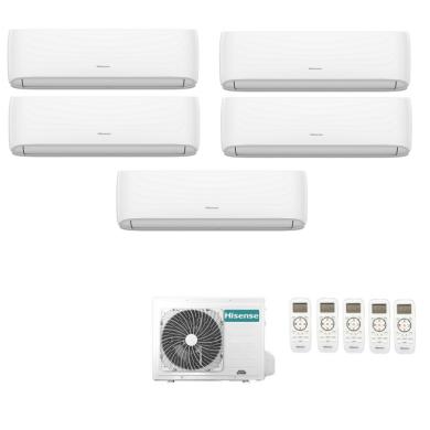 Condizionatore Penta Split Hisense Hi-Comfort 9+9+9+9+12 con 5AMW125U4RTA R-32 Wi-Fi Integrato Condizionatore Penta Split Hisense Hi-Comfort 9+9+9+9+12 con 5AMW125U4RTA R-32 Wi-Fi Integrato