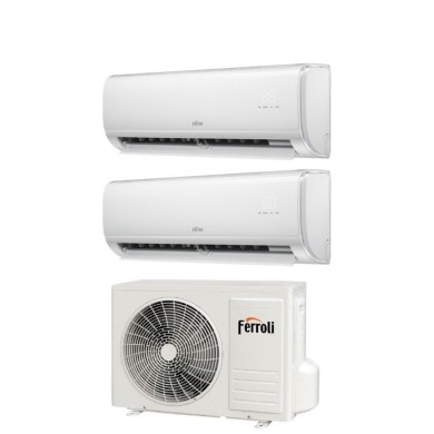 Climatizzatore Condizionatore Dual Split Inverter Ferroli Giada M 9000+18000 btu con 27-3 Wi-Fi Integrato Alexa e Google HOME 9+18 - NOVITA Climatizzatore Condizionatore Dual Split Inverter Ferroli Giada M 9000+18000 btu con 27-3 Wi-Fi Integrato Alexa e Google HOME 9+18 - NOVITA
