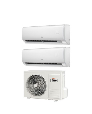 Climatizzatore Condizionatore Dual Split Inverter Ferroli Giada M 9000+18000 btu con 21-3 Wi-Fi Integrato Alexa e Google HOME 9+18 - NOVITA Climatizzatore Condizionatore Dual Split Inverter Ferroli Giada M 9000+18000 btu con 21-3 Wi-Fi Integrato Alexa e Google HOME 9+18 - NOVITA
