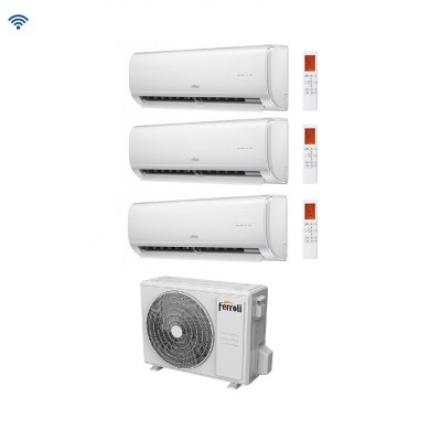 Climatizzatore Condizionatore Trial Split Inverter Ferroli Giada M 9000+9000+9000 btu con 27-3 Wi-Fi Integrato Alexa e Google HOME 9+9+9 - NOVITA Climatizzatore Condizionatore Trial Split Inverter Ferroli Giada M 9000+9000+9000 btu con 27-3 Wi-Fi Integrato Alexa e Google HOME 9+9+9 - NOVITA