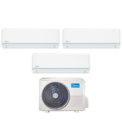 Condizionatore Midea Trial Split Inverter serie EVOLUTION 9+9+18 con M3OA-27HFN8-Q R-32 Wi-Fi Integrato 9000+9000+18000 Condizionatore Midea Trial Split Inverter serie EVOLUTION 9+9+18 con M3OA-27HFN8-Q R-32 Wi-Fi Integrato 9000+9000+18000