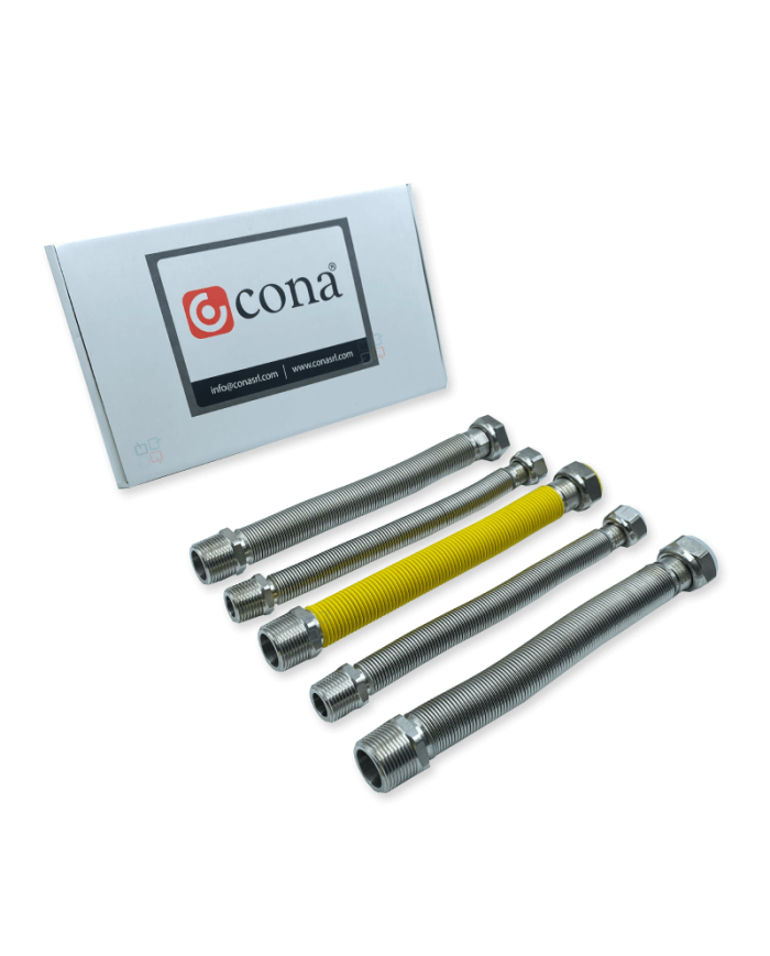 Kit Raccordi Flessibili Certificato Allacciamento CONA per Caldaie Murali Kit Raccordi Flessibili Certificato Allacciamento CONA per Caldaie Murali